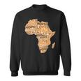 アフリカの平等パターン メラニン 肌色 アフリカ地図 スウェットシャツ