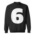 タイポグラフィ 太字表示 6番 数字 6 スウェットシャツ