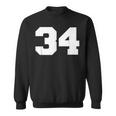 ナンバー34 スポーツジャージプレーヤー 34 ファン フロントプリント ヴァーシティ スウェットシャツ