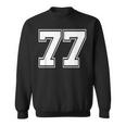 ナンバー77 野球 フットボール 誕生日 スウェットシャツ