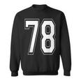 ナンバー78 バーシティスタイル ボールド スポーツ 誕生日 ジャージ スウェットシャツ