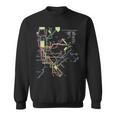 ニューヨーク市メトロマップアート I Heart Ny お土産ギフト 長袖tシャツ スウェットシャツ