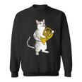 フレンチホルン音楽家オーケストラ音楽を奏でるクールな猫 スウェットシャツ
