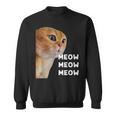 愚かなおしゃべり猫のミームニャーニャーニャー。 スウェットシャツ