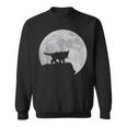 月と猫のシルエット ソマリ猫 スウェットシャツ