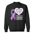 膵臓がん啓発 ハートトゥハート パープルリボン スウェットシャツ