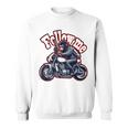 Followmeバイクに乗るゴリラのバックプリントデザイン スウェットシャツ