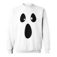 Ghost Silly Face Spooky Halloween Ghoul Face Easy Costume Sweatshirt