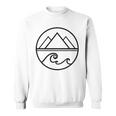 Mountains Waves Nature Outdoor Surf Hiking Hiker Surfer Sweatshirt Unisex