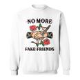 No More Fake Friends 伝統的なタトゥーインク オールドスクール エッジー スウェットシャツ