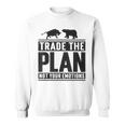 Trade The Plan Not Your Emotions デイトレーダー Trading 株式 証券取引所 スウェットシャツ
