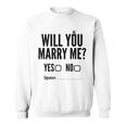 Will You Marry Me Wedding おもしろプロポーズ スウェットシャツ