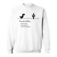 You Are Offline Low Resolution Pixel Dinosaurcreen スウェットシャツ