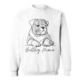 イングリッシュブルドッグ ママ ブルドッグ ママ キュート ラインアート 犬 アーティスティック スウェットシャツ