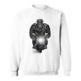 ゴリラ 動物 バイク ヘルメット スウェットシャツ