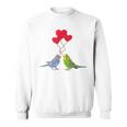 セキセイインコ、面白い鳥、楽しい、セキセイインコ スウェットシャツ