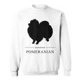 ポメラニアンブラックシルエット スウェットシャツ