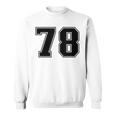 番号 78 ブラック スポーツファン ジャージ ナンバー スウェットシャツ