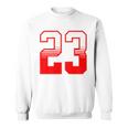 白赤番号 23 スポーツチーム スウェットシャツ