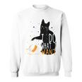私は何をしたい黒猫カップ面白いグラフィック猫愛好家 スウェットシャツ
