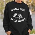All Good Camp In The Woods 面白いキャンプテント キャンプファイヤー スウェットシャツ 彼への贈り物