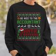 C'est Drôleois Gentil Avec Le Comptable Le Père Noël Regarde Noël Manche Longue Sweater e Cadeaux pour lui