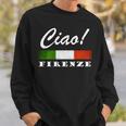 Ciao Italia トリコローレ イタリア国旗 フィレンツェ フィレンツェ イタリア 長袖tシャツ スウェットシャツ 彼への贈り物