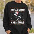 Have A Killer Whale クリスマス サンタ アグリークリスマス シャチ ファニー スウェットシャツ 彼への贈り物