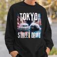 Jdm日本人ドリフトレースカー2台 東京ストリートドリフト夜 スウェットシャツ 彼への贈り物