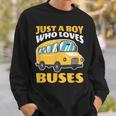 Just A Boy Who Loves Buses バス愛好家 バス愛好家 名言 スウェットシャツ 彼への贈り物