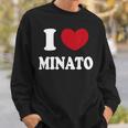 I Love Minato ミナトが大好きです スウェットシャツ 彼への贈り物