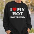 I Love My Hot Boyfriend シャツ マッチング I Heart My Boyfriend スウェットシャツ 彼への贈り物