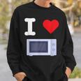 I Love 電子レンジ オーブン 料理 暖房 食品 キッチン 家電 スウェットシャツ 彼への贈り物