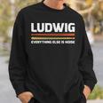 Ludwig Everything Else Is Noise クラシック音楽ドラムスティック 長袖tシャツ スウェットシャツ 彼への贈り物