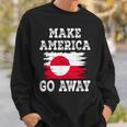 Make America Go Away グリーンランド国旗 アンティーク調 スウェットシャツ 彼への贈り物