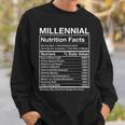 Millennial Nutrition Facts Generation Meme Sweatshirt Gifts for Him Millennial Nutrition Facts Generation Meme Sweatshirt Gifts for Him