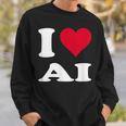 Red Heart I Love Ai スウェットシャツ 彼への贈り物