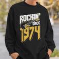 Rockin'ince 1974 Éventail De Musique Rockintage 48E Anniversaire Sweater e Cadeaux pour lui