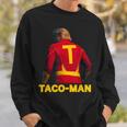 Taco-Man 面白い 反トランプ ハロウィーン 政治的コスチュームアイデア スウェットシャツ 彼への贈り物