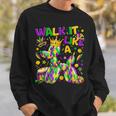 Walk It Like A Dog Mardi Gras Louisiana Carnival Fat Tuesday Sweatshirt Gifts for Him