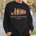 Walk For Peace Monks With Aloka Dog スウェットシャツ 彼への贈り物