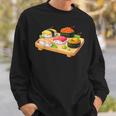 おもしろ寿司 かわいい かわいい 寝る食べ物 スウェットシャツ 彼への贈り物