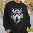 オオカミのモチーフ オオカミが大好き オオカミの群れ オオカミの犬 野生のオオカミ スウェットシャツ 彼への贈り物