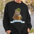 オクトーバーフェスト 猫 ドイツビール 長袖tシャツ スウェットシャツ 彼への贈り物