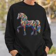 カラフルな抽象的な馬 スウェットシャツ 彼への贈り物