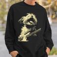 ギターロッカー ギタリスト 動物 パンク グランジ犬とマルチーズ スウェットシャツ 彼への贈り物