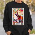 コーギー 面白いtシャツ 犬 タロット カード かわいい メンズ 子供 おもしろ 服 グッズ ネタ わんこ スウェットシャツ 彼への贈り物