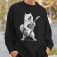 サモエド ギターを弾く ロックミュージック 犬好き スウェットシャツ 彼への贈り物