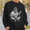 サングラス付きかわいいゴリラ ギタープレーヤー 面白いギタリスト スウェットシャツ 彼への贈り物