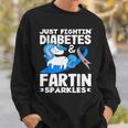 ジャスト・ファイティン・ダイアベティス＆ファーティン・スパークルズ 1型糖尿病 スウェットシャツ 彼への贈り物